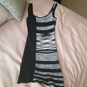 Bebe black stretch knit tank dress